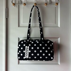 NWT BAGGU Bowler Polka Dot Bag